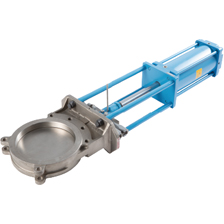 Dilute phase, manual/pneumatic knife gate valve