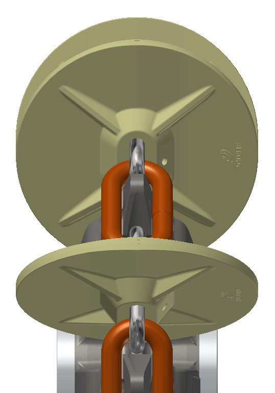 disk for tubular chain conveyor